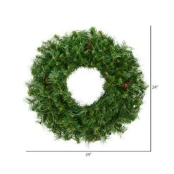 Vickerman Artificial Unlit Christmas Wreath With Pine Cones (03813) -Roman Ornaments Shop 038132md