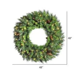 Vickerman Pre-Lit Artificial Christmas Wreath (03819) -Roman Ornaments Shop 038192md