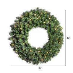 Vickerman Pre-Lit Artificial Christmas Wreath (03852) -Roman Ornaments Shop 038522md