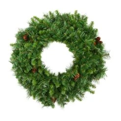 Vickerman Artificial Unlit Christmas Wreath With Pine Cones (03909)