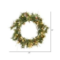 Vickerman Pre-Lit Artificial Christmas Wreath (06342) -Roman Ornaments Shop 063423md