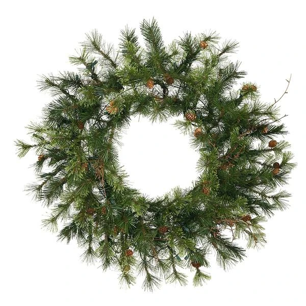Vickerman Artificial Unlit Christmas Wreath With Pine Cones And Grapevines (06343) 2 Vickerman Artificial Unlit Christmas Wreath With Pine Cones And Grapevines (06343) - Image 2