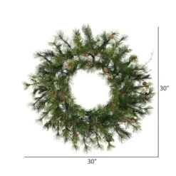 Vickerman Artificial Unlit Christmas Wreath With Pine Cones And Grapevines (06345) -Roman Ornaments Shop 063452md