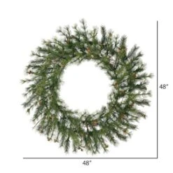 Vickerman Artificial Unlit Christmas Wreath With Pine Cones And Grapevines (06349) -Roman Ornaments Shop 063492md