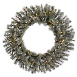 Vickerman Pre-Lit Artificial Christmas Wreath With Pine Cones (21663)