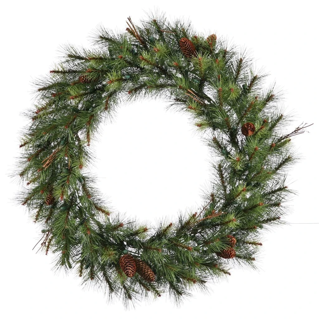 Vickerman Artificial Unlit Christmas Wreath With Pine Cones (22359) 1 Vickerman Artificial Unlit Christmas Wreath With Pine Cones (22359)