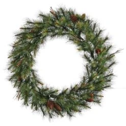 Vickerman Artificial Unlit Christmas Wreath With Pine Cones (22361)