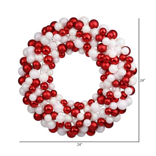 Vickerman Unlit Christmas Ornament Wreath (24744) 3 Vickerman Unlit Christmas Ornament Wreath (24744) - Image 3