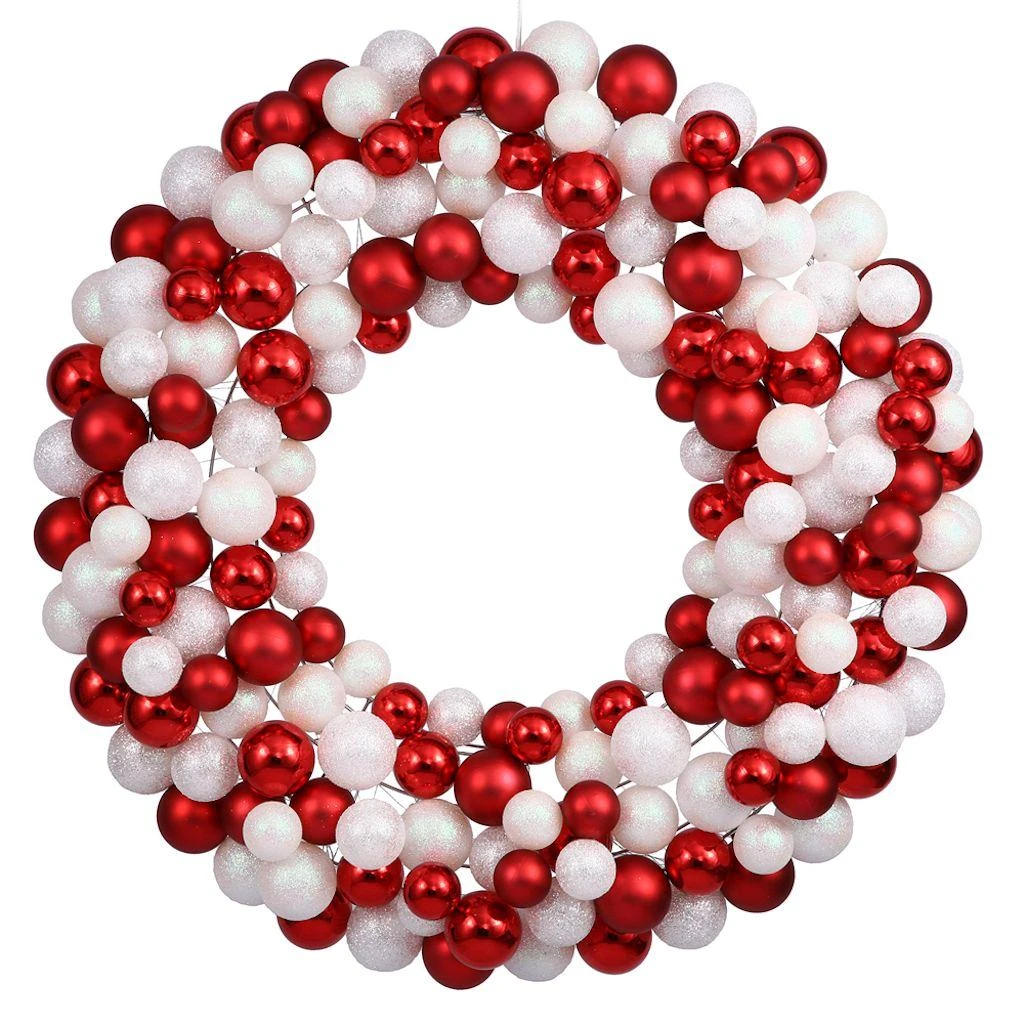 Vickerman Unlit Christmas Ornament Wreath (24744) 1 Vickerman Unlit Christmas Ornament Wreath (24744)