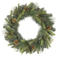 Vickerman Pre-Lit Artificial Christmas Wreath With Pine Cones (27911)