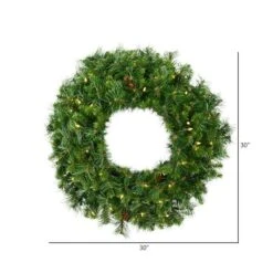 Vickerman Pre-Lit Artificial Christmas Wreath (306710) -Roman Ornaments Shop 3067102md