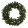 Vickerman Pre-Lit Artificial Christmas Wreath With Pine Cones And Berries (31223)