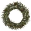 Vickerman Pre-Lit Artificial Christmas Wreath With Berries And Pine Cones (322680)