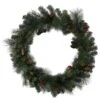 Vickerman Artificial Unlit Christmas Wreath With Berries And Pine Cones (335031)