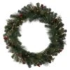 Vickerman Pre-Lit Artificial Christmas Wreath With Berries And Pine Cones (335086)