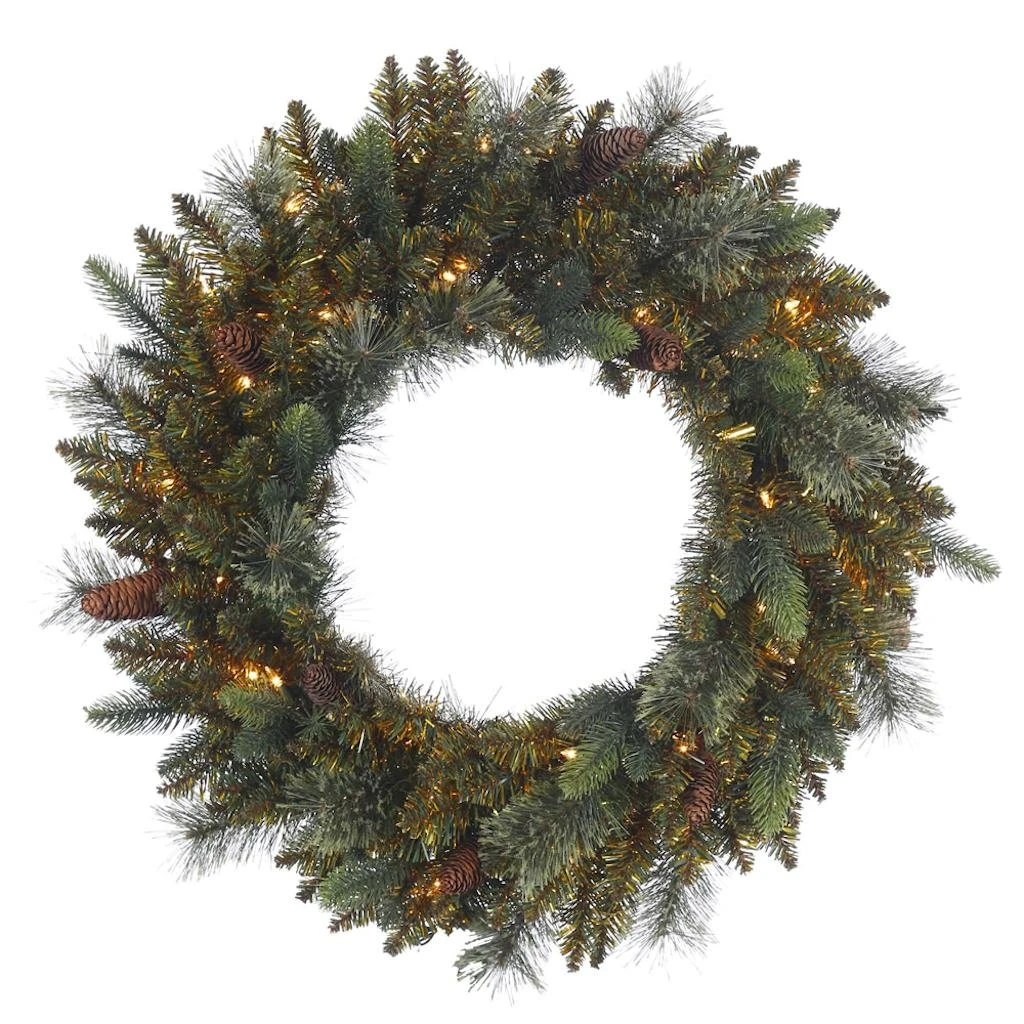 Vickerman Pre-Lit Artificial Christmas Wreath (371442) 1 Vickerman Pre-Lit Artificial Christmas Wreath (371442)