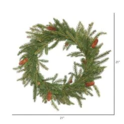 Vickerman Artificial Unlit Christmas Wreath With Pine Cones (371633) -Roman Ornaments Shop 3716332md