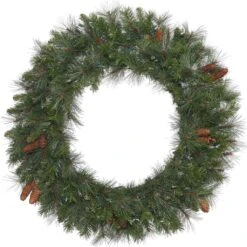 Vickerman Artificial Unlit Christmas Wreath With Pine Cones (373767)