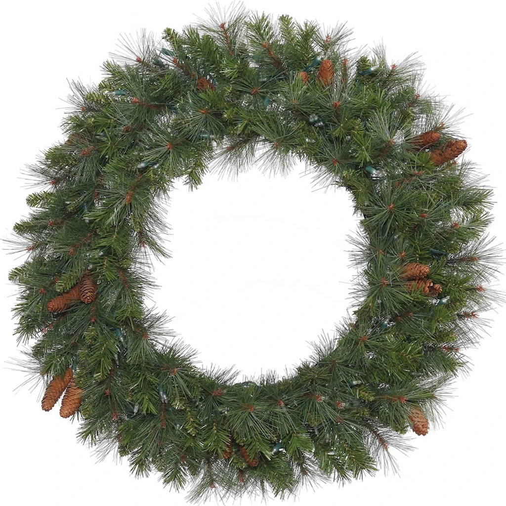 Vickerman Artificial Unlit Christmas Wreath With Pine Cones (373767) 1 Vickerman Artificial Unlit Christmas Wreath With Pine Cones (373767)
