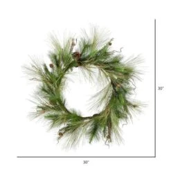 Vickerman Artificial Unlit Christmas Wreath (611456) -Roman Ornaments Shop 6114562md