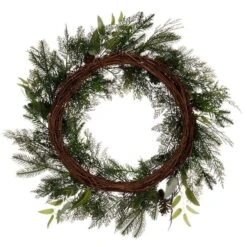 Vickerman Artificial Unlit Christmas Wreath (675854) -Roman Ornaments Shop 675854backmd