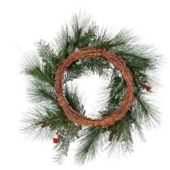 Vickerman Artificial Unlit Christmas Wreath (676486) -Roman Ornaments Shop 676486backmd
