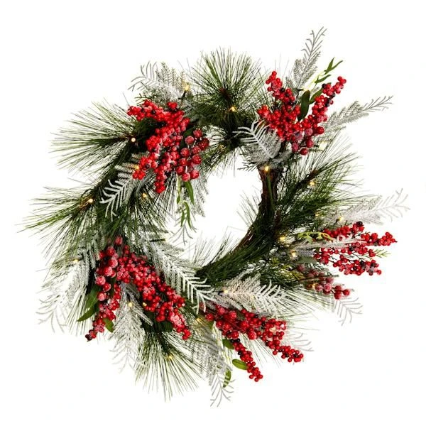 Vickerman Pre-Lit Artificial Christmas Wreath (676493) 3 Vickerman Pre-Lit Artificial Christmas Wreath (676493) - Image 3