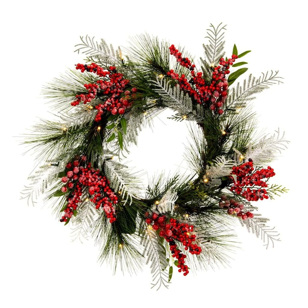 Vickerman Pre-Lit Artificial Christmas Wreath (676493) 1 Vickerman Pre-Lit Artificial Christmas Wreath (676493)