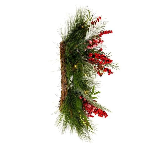Vickerman Pre-Lit Artificial Christmas Wreath (676493) 4 Vickerman Pre-Lit Artificial Christmas Wreath (676493) - Image 4