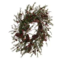 Vickerman Artificial Unlit Christmas Wreath (712573) -Roman Ornaments Shop 712573anglemd