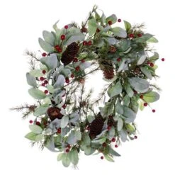 Vickerman Artificial Unlit Christmas Wreath (712597) -Roman Ornaments Shop 712597anglemd
