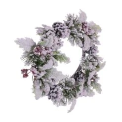 Vickerman Artificial Unlit Christmas Wreath (718261) -Roman Ornaments Shop 718261anglemd