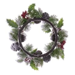 Vickerman Artificial Unlit Christmas Wreath (718261) -Roman Ornaments Shop 718261backmd